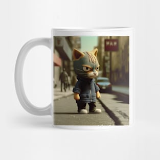 Clay Hipster Cat 2 Mug